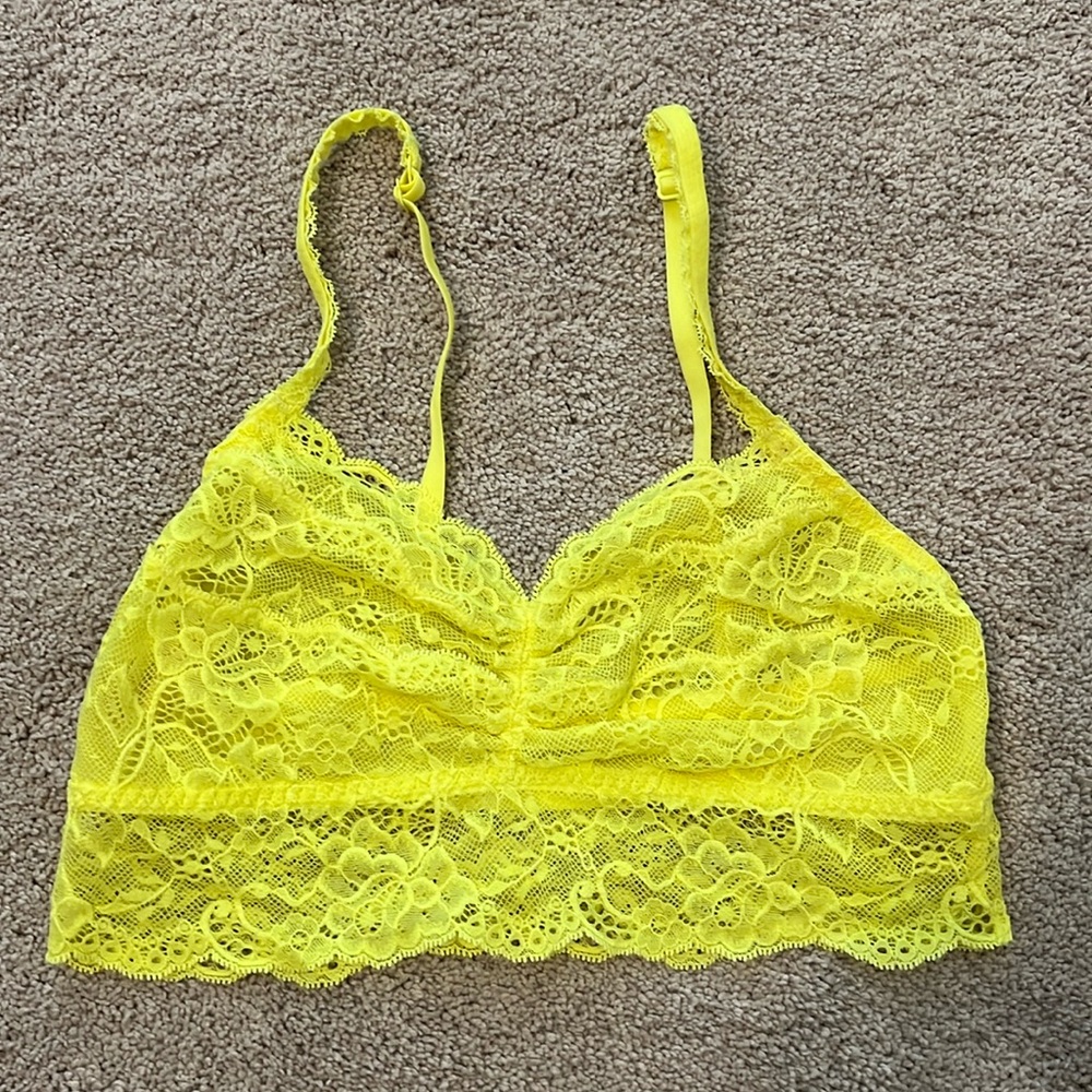 Pink lace bralette